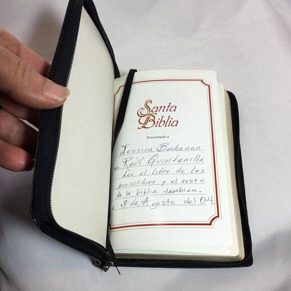 Holy Bible Santa Biblia Reina-Valera 1960/1990 Holman Leather Zipper Cover EUC - Picture 6 of 11